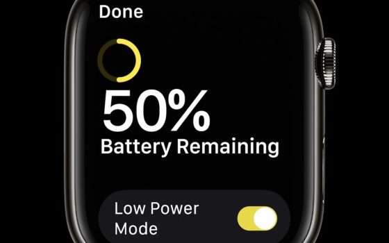 watchOS 9: nuova Low Power Mode su Apple Watch 4 e seguenti