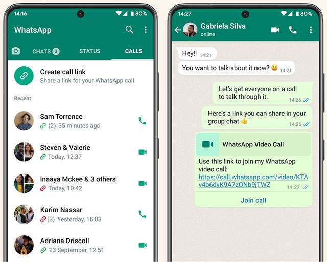 WhatsApp: arrivano i link per condividere le chiamate