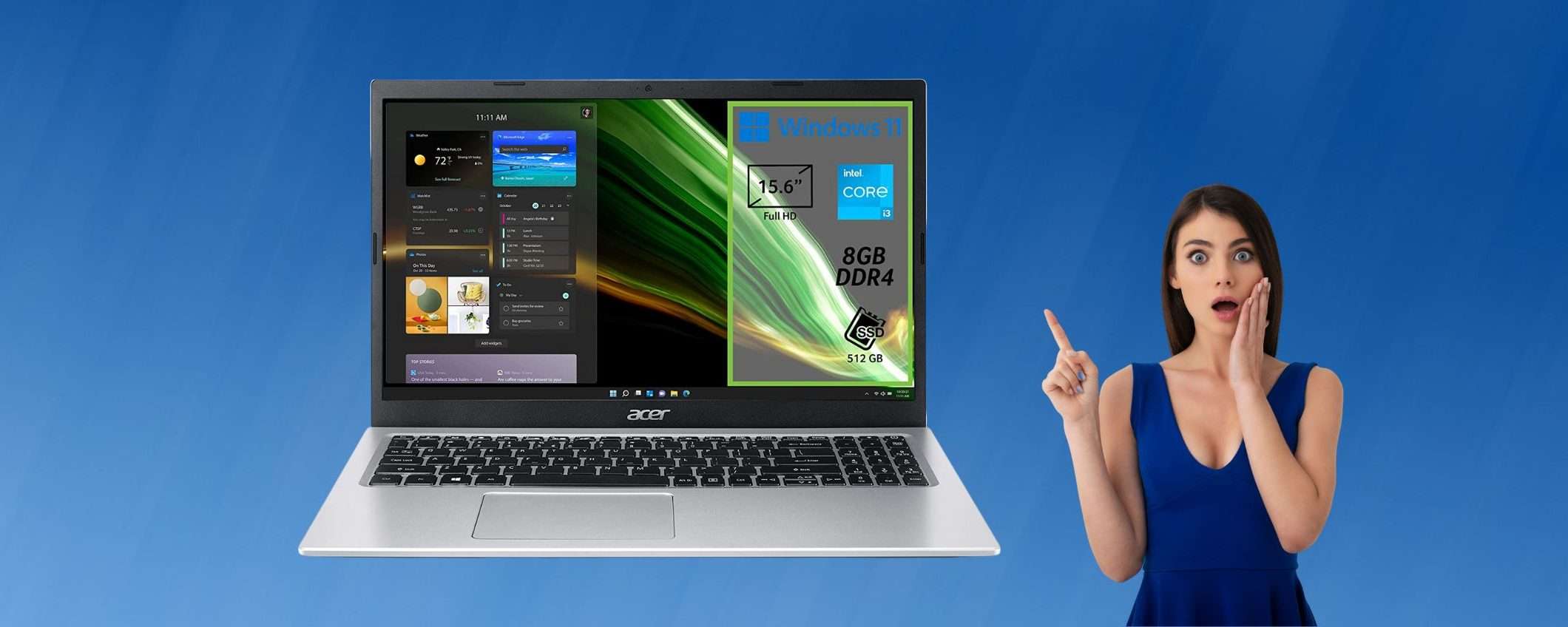 Acer Aspire 3: notebook veloce e ultraleggero al minimo storico (-150€)