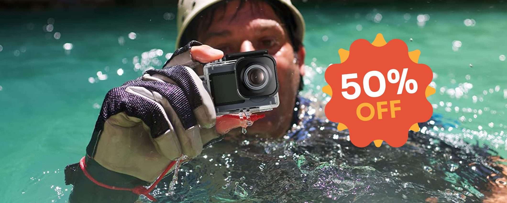 Action Cam 4K: offerta LAMPO assurda, la paghi solo 50€