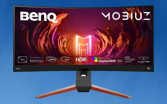 Monitor da gaming curvo BenQ con 300€ di sconto: FOLLIA Amazon