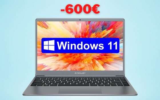 Occasione lampo su questo notebook Windows 11: 600€ di sconto