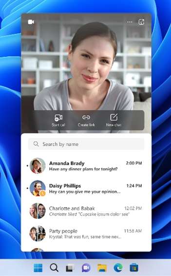 Teams Chat in Windows 11