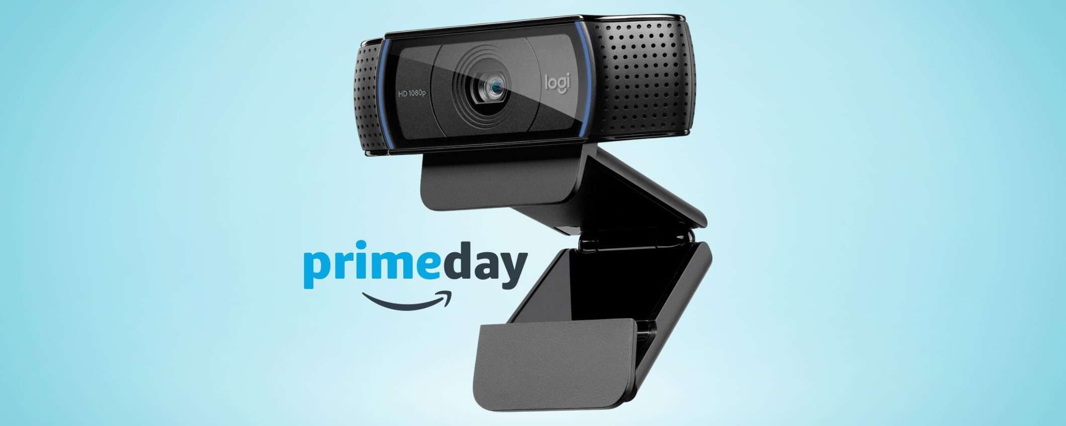 Webcam Logitech C920 HD in offerta lampo esclusiva Prime: risparmi 54€