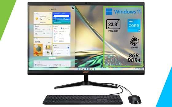 Minimo storico per il PC all-in-one Acer con Intel Core