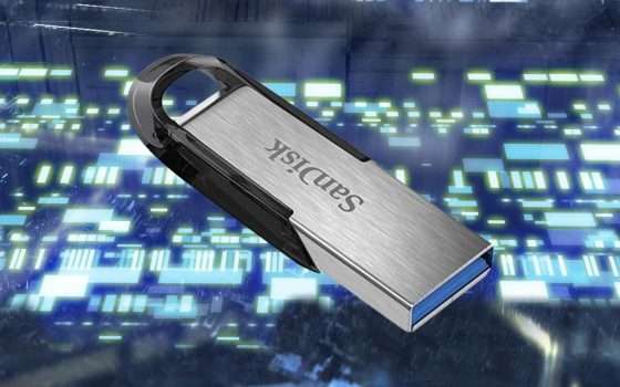 Chiavetta USB 256GB SanDisk a 22€, capienza e risparmio su Amazon