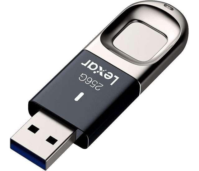 La pendrive Lexar JumpDrive Fingerprint F35 da 256 GB