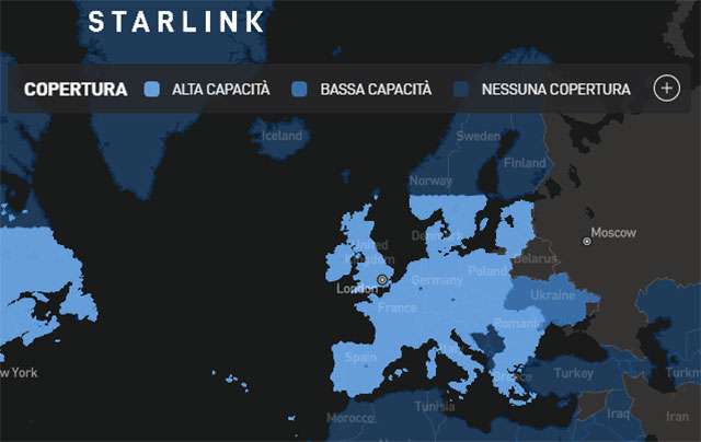 La copertura del servizio Starlink di SpaceX raggiunge anche l'Italia