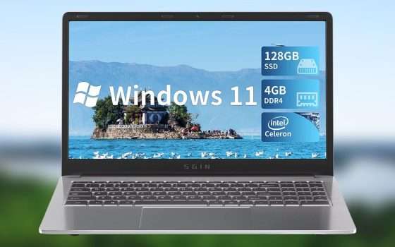 Un PC portatile con Windows 11 a 219 euro: il REGALO di Amazon