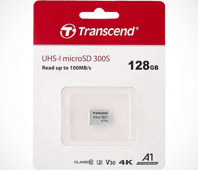 La scheda microSD da 128 GB di Trascend