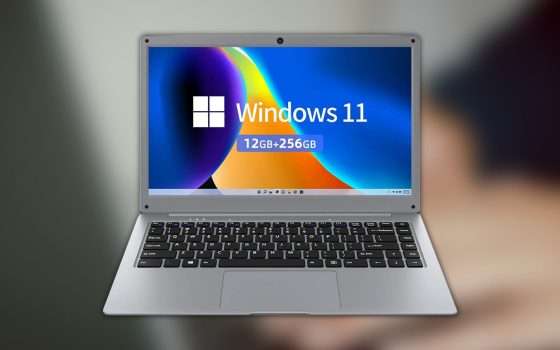 Notebook con Windows 11, 12GB RAM e 256GB SSD: 269€ in offerta Amazon