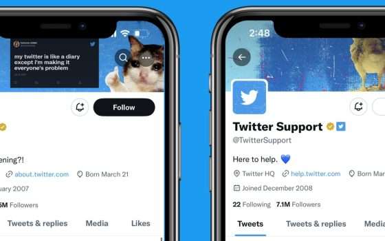 Twitter Blue for Business: doppio badge per affiliati