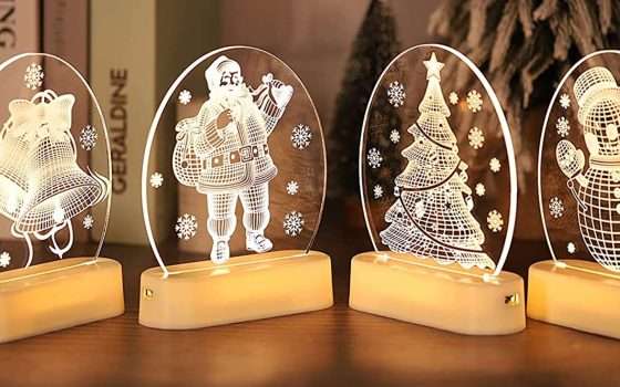 Idea regalo per Natale (9,99€): lampada LED 3D