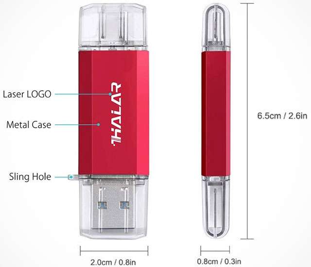 La pendrive da 128 GB con USB-C e USB-A