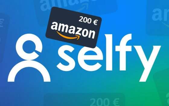 Un buono Amazon da 200 euro: te lo regala SelfyConto