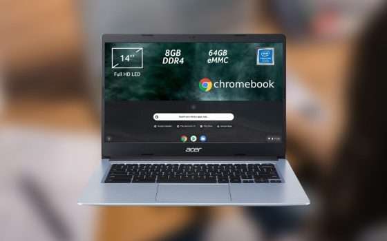 Acer Chromebook con 8GB di RAM: 100 euro di sconto su Amazon