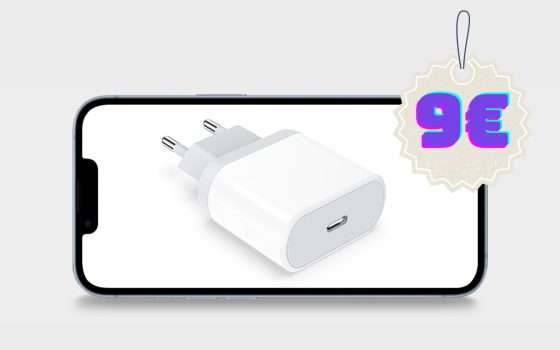 Caricatore 20W compatibile con iPhone 14 a soli 9€: follia Amazon