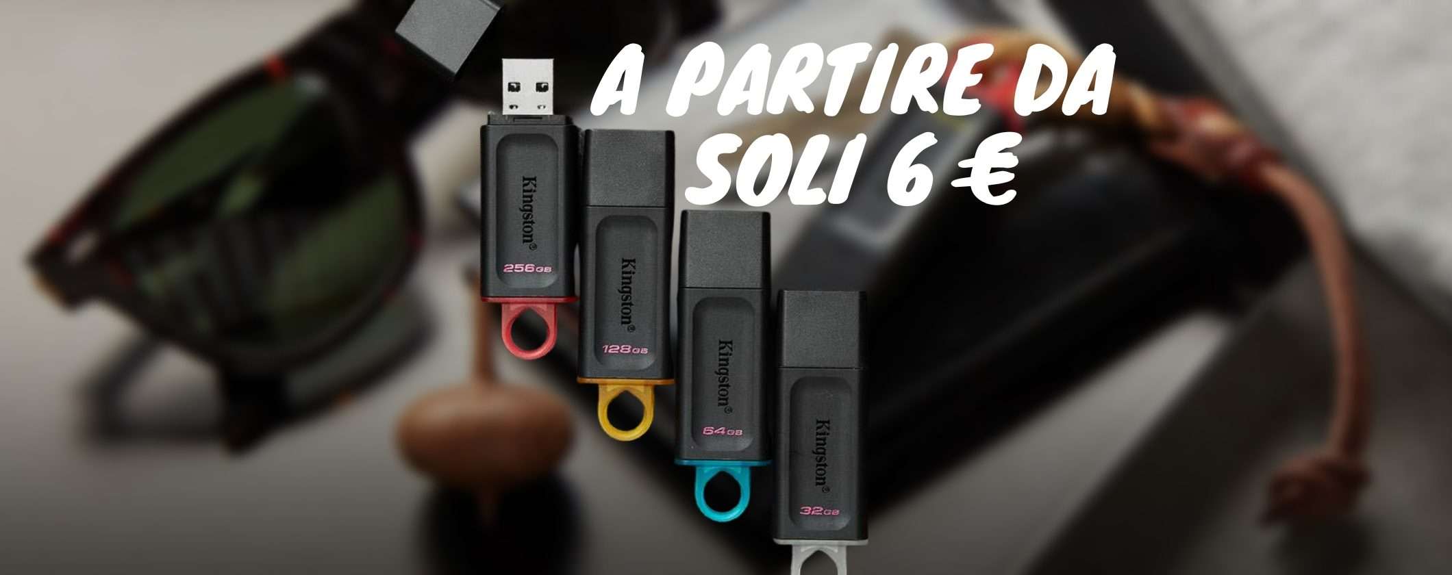 Chiavetta USB Kingston: varie dimensioni da soli 6€