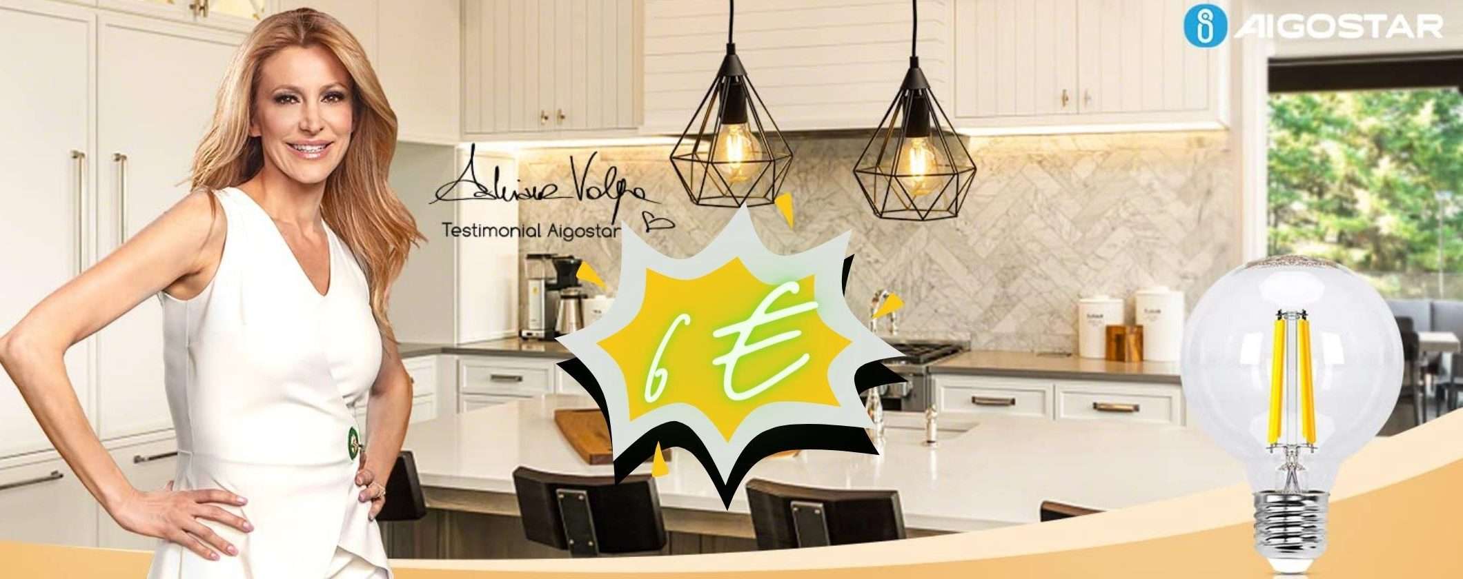 Lampadina Smart Aigostar LED al 55% di sconto: solo 6€