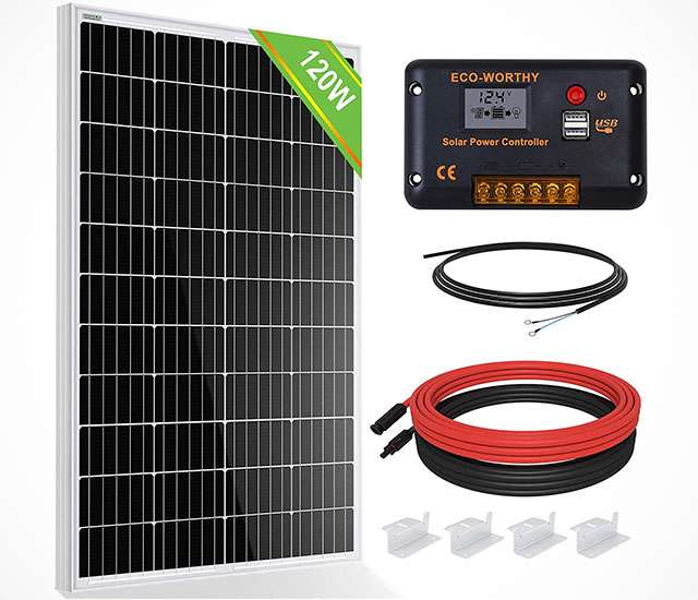 Il pannello solare ECO-WORTHY (120 W, 12 V): il contenuto della confezione