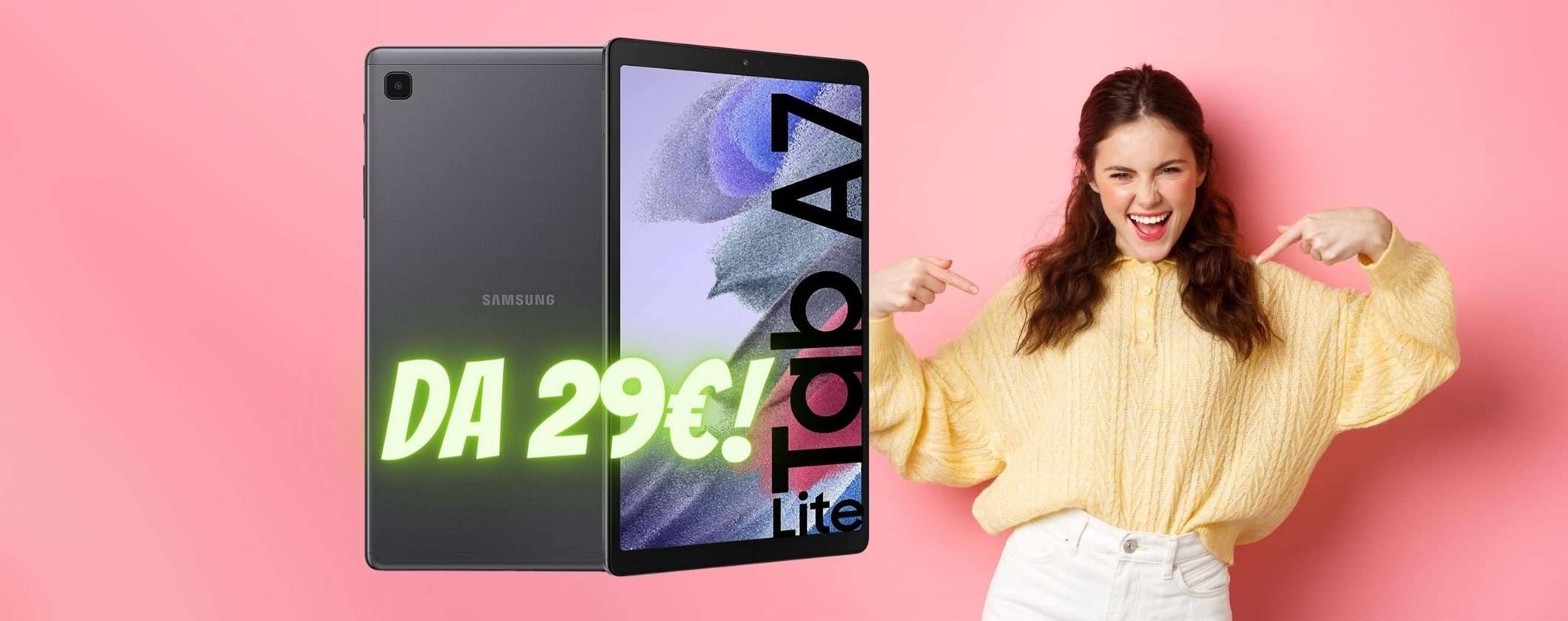 Samsung Galaxy Tab A7 Lite: da soli 29€ su Amazon