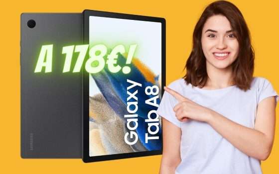 Samsung Galaxy Tab A8 da INFARTO: su Amazon solo 178€