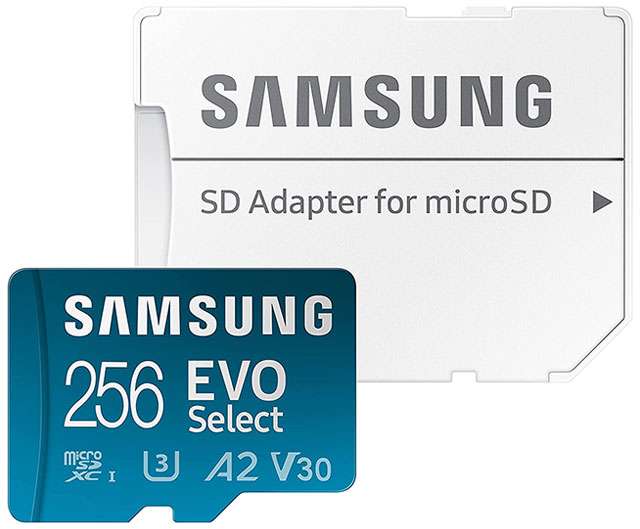 La microSD da 256 GB della linea Samsung EVO Select