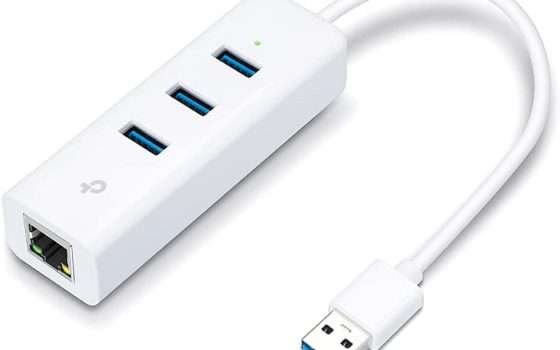 Adattatore di rete 2 in 1 con hub USB a meno di 20€