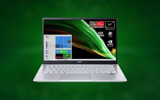 Notebook con Ryzen 7, 8GB RAM, SSD 512GB e GTX 1650: 300€ di sconto