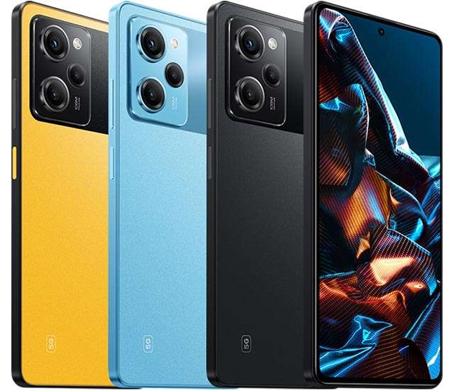 Le diverse colorazioni dello smartphone POCO X5 Pro 5G