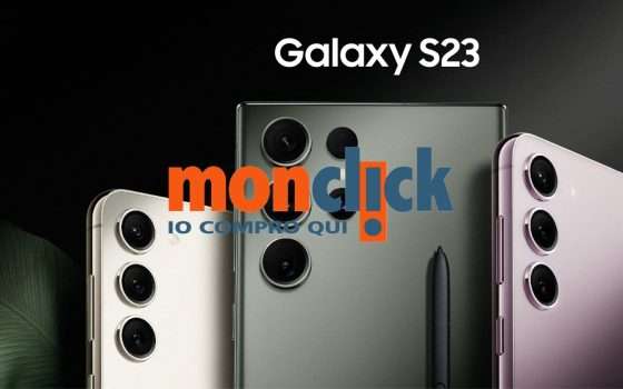 Samsung Galaxy S23: la PROMO CASHBACK arriva su Monclick