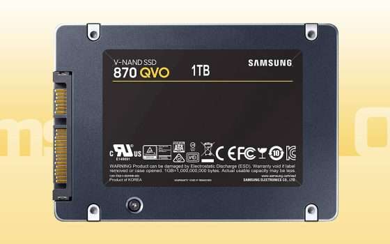 SSD: Samsung 870 QVO da 1 TB in forte sconto