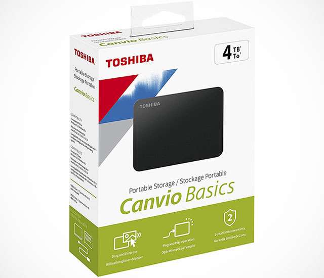 Il disco esterno fisso Toshiba Canvio Basics da 4 TB