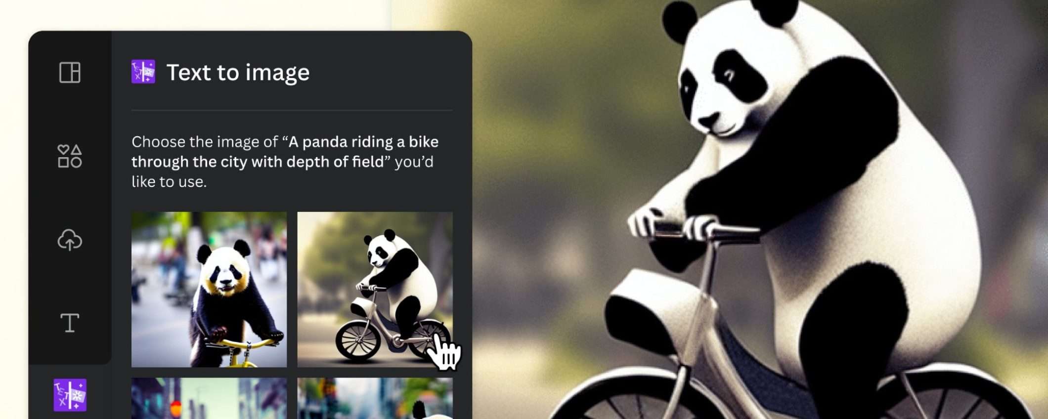 Canva AI Image Generator, trasforma il testo in immagini