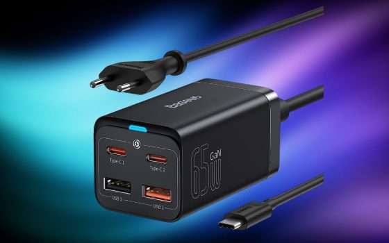 Caricatore USB-C 65W a 4 porte: tanta potenza a poco prezzo