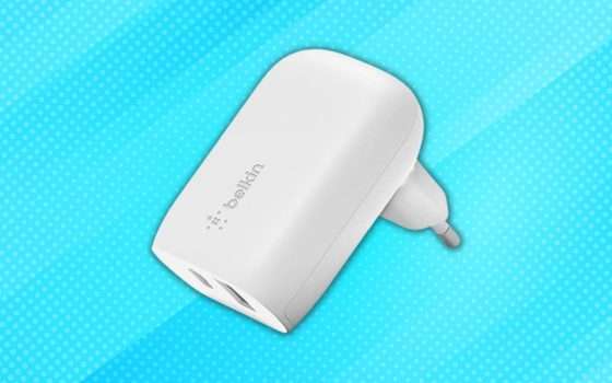 Doppio caricatore da parere USB-C Belkin: in offerta a 19€ su Amazon