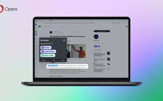 Opera introduce ChatGPT e altre feature IA avanzate