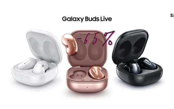 Samsung Galaxy Buds Live al 65% di sconto: solo su Amazon