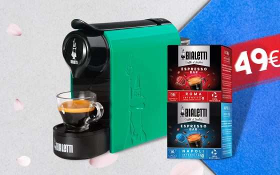 Bialetti Gioia: pochissime ore per avere macchinetta + capsuel a 49€