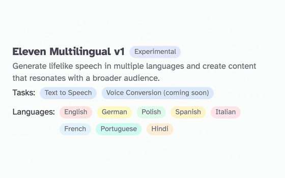 Arriva Eleven Multilingual, modello IA per sintesi vocale in più lingue