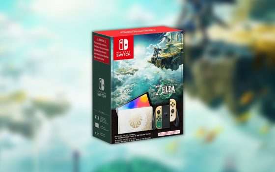 Nintendo Switch OLED edizione Zelda Tears of The Kingdom: prenotala su Amazon