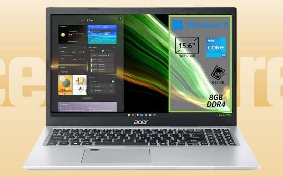 Acer Aspire 5: sconto di 200€ sul notebook con W11