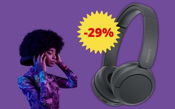 Con queste cuffie wireless Sony in offerta ascolti musica fino a 50 ore