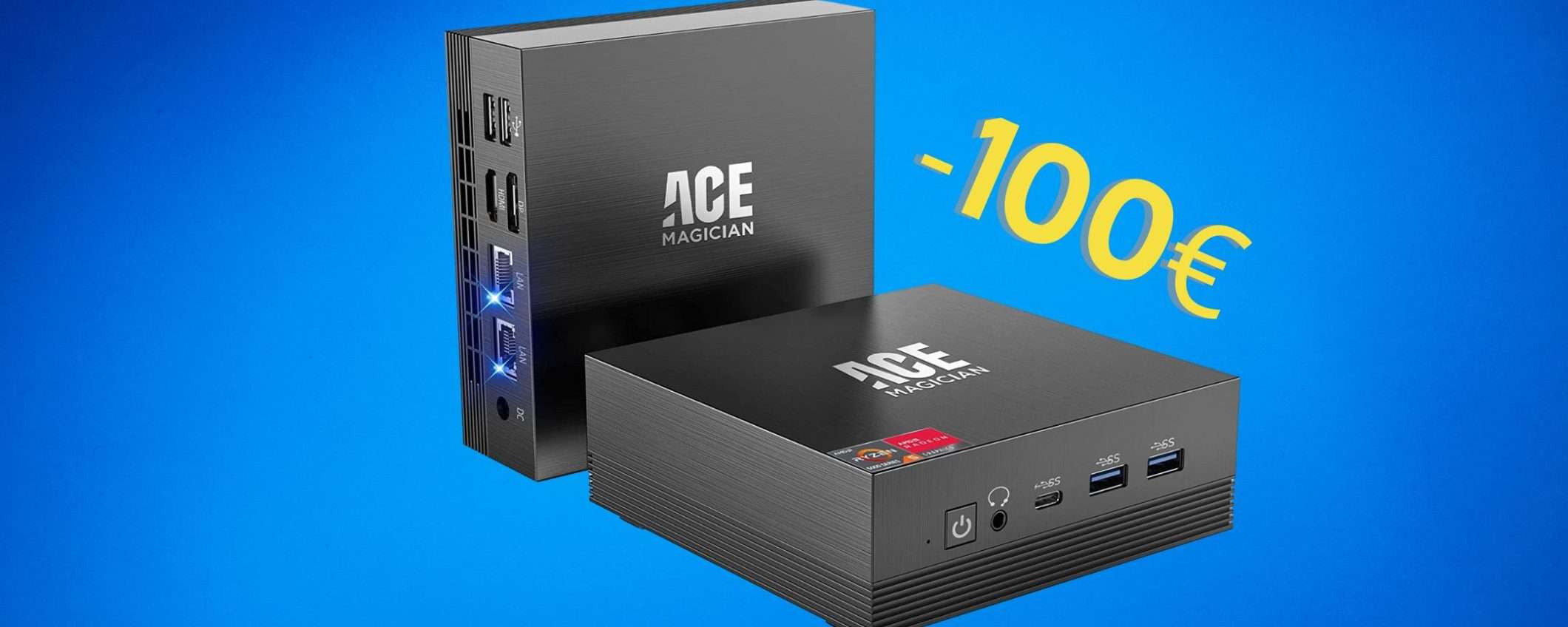 Mini PC con Ryzen 5500U, 16GB RAM e SSD 512GB: 100€ in meno su Amazon