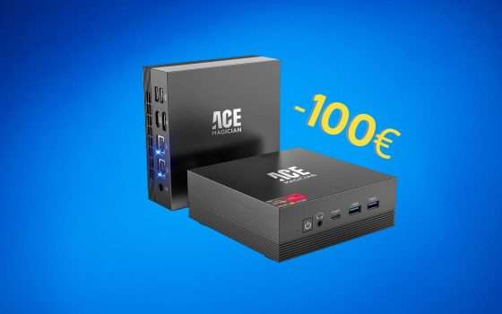 Mini PC con Ryzen 5500U, 16GB RAM e SSD 512GB: 100€ in meno su Amazon