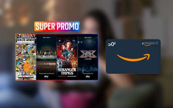 Buono Amazon da 50 euro con Sky: e hai anche Netflix