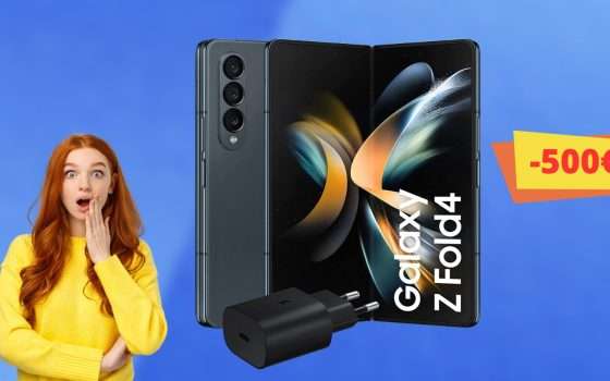 Samsung Galaxy Z Fold4 512GB: BOMBA Amazon, lo paghi 500€ in meno