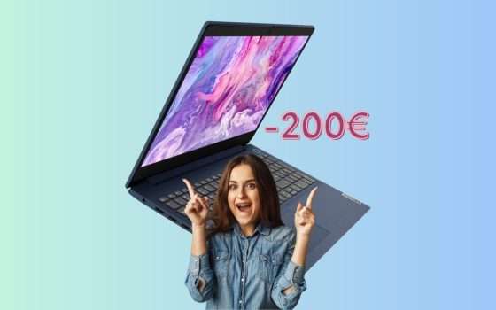 Lenovo IdeaPad 3: 200€ di SCONTO IMMEDIATO su Amazon