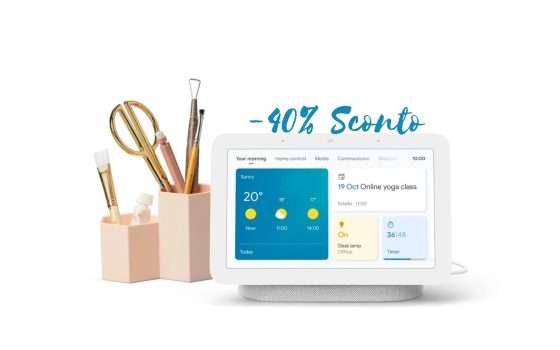 Nest Hub 2: 40€ di SCONTO e consegna GRATIS su Monclick