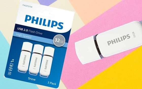 Tornano DISPONIBILI a metà prezzo le 3 chiavette USB di Philips, 96 GB